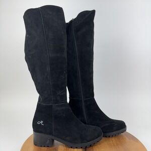 New Womens Religious Comfort Instalike Black Lug Sole Tall Riding Boots Size 9 M